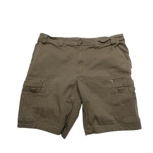 Duluth Trading‎ Co Cargo Shorts Mens 42 Brown Flex Fire Hose Relaxed Fit Work